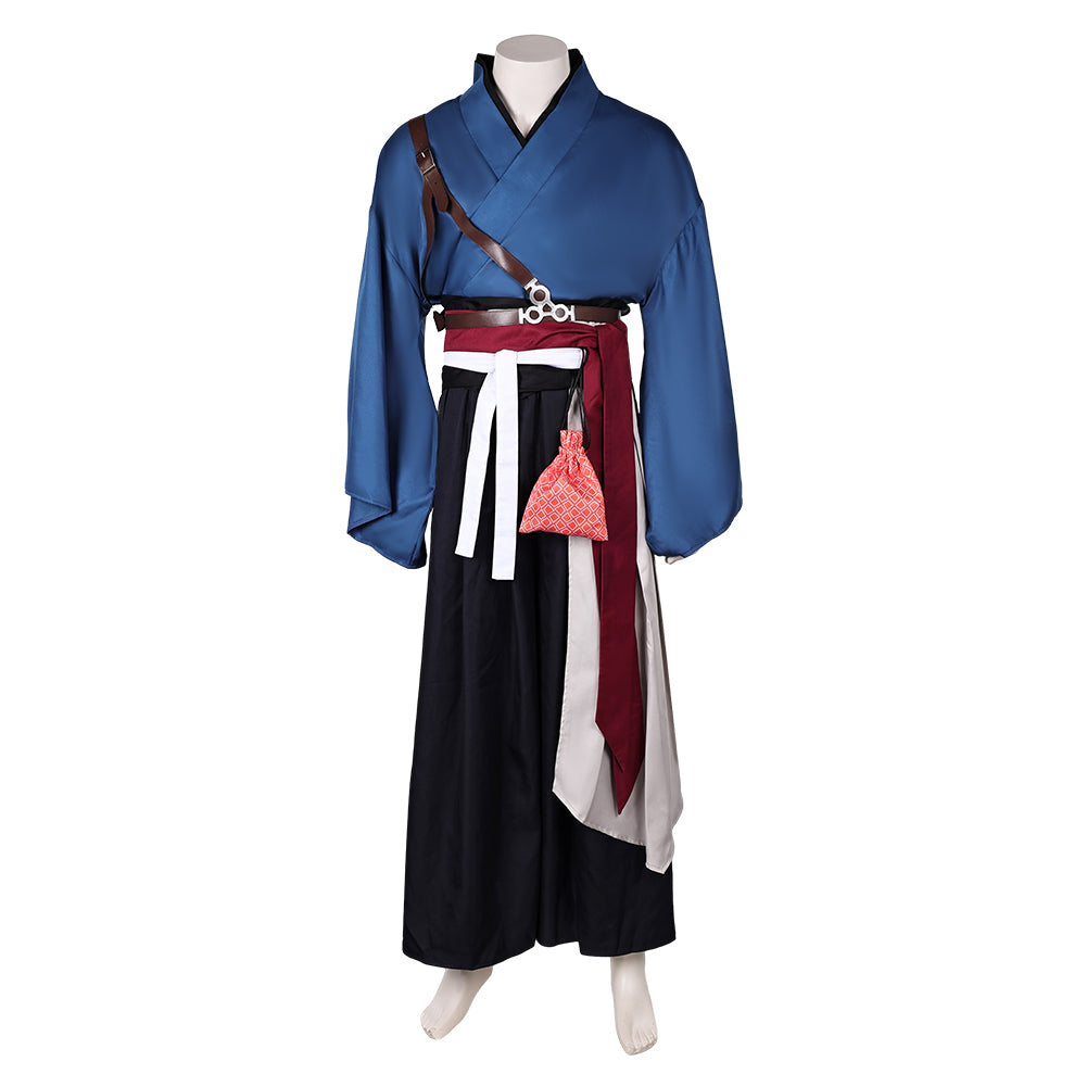 Game Rise of the Ronin Ronin Blue Kimono Outfits Cosplay Costume Halloween Carnival Suit