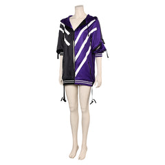 Game Tekken 8 (2024) Reina Black Coat Cosplay Costume Outfits Halloween Carnival Suit