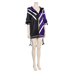 Game Tekken 8 (2024) Reina Black Coat Cosplay Costume Outfits Halloween Carnival Suit