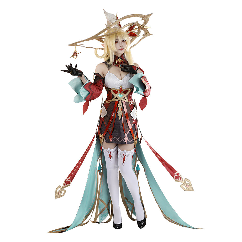 Genshin Impact Alice Red Set Outfits Cosplay Costume Halloween Suit