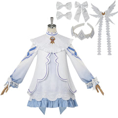 Genshin Impact Columbina Dream Journey Blue White Dress Set Outfits Cosplay Costume