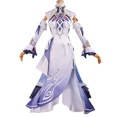 Genshin Impact Nicole Reeyn White Purple Dress Set Outfits Cosplay Costume