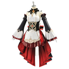 Genshin Impact Sandrone White Red Dress Set Outfits Cosplay Costume