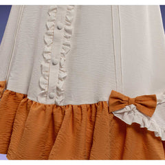 Genshin Impact Sandrone White Yellow Dress Fatui Tea Party Sleepwear Outfits Cosplay Costume