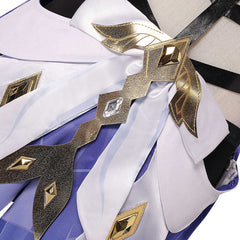 Genshin Impact Skirk Blue Dress Set Outfits Cosplay Costume Halloween Suit