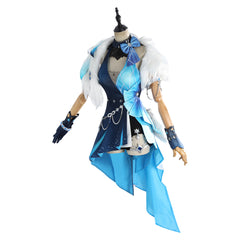 Genshin Impact Yelan Blue Dress Set Outfits Cosplay Costume Halloween Carnival Suit