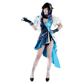 Genshin Impact Yelan Blue Dress Set Outfits Cosplay Costume Halloween Carnival Suit