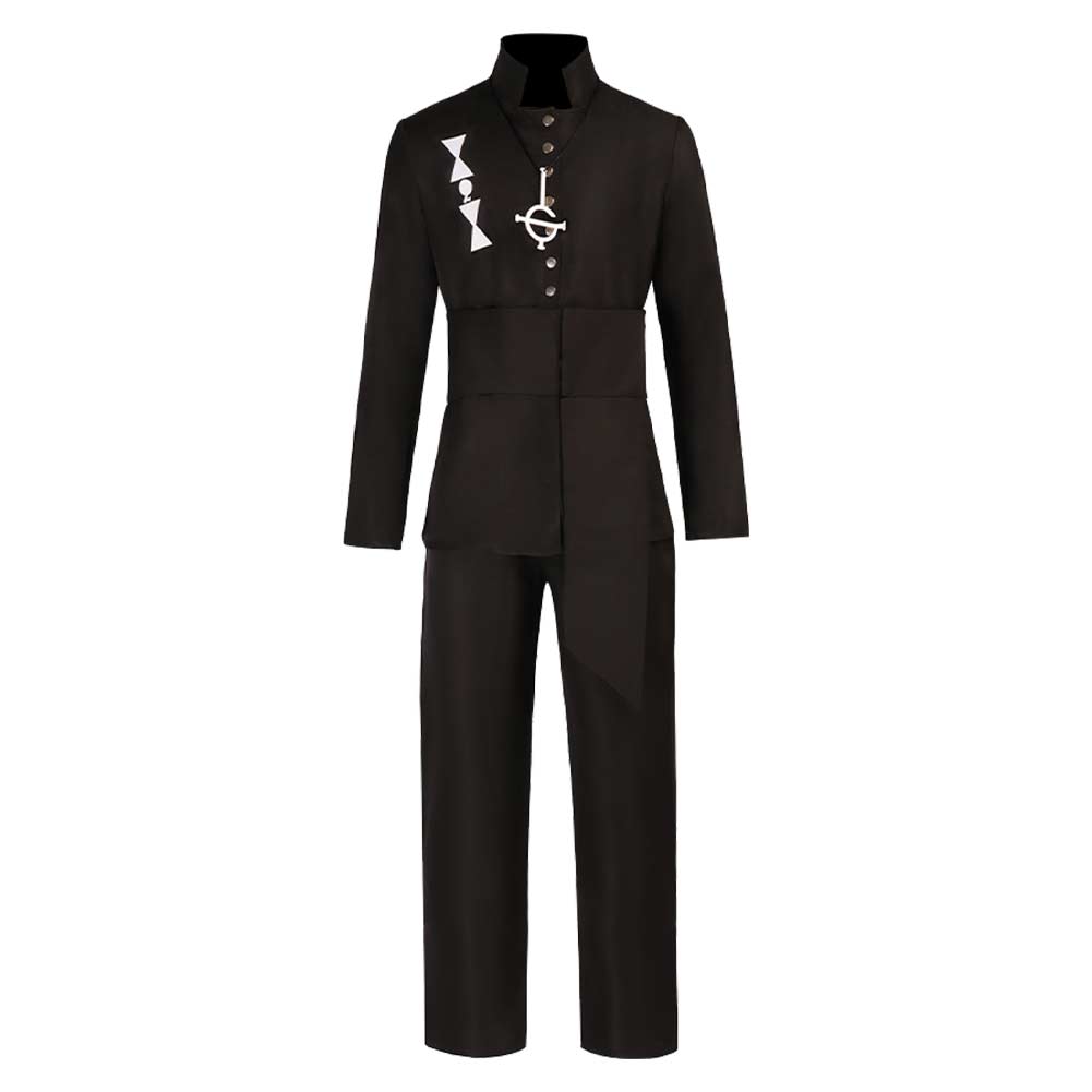 Ghost Aether Black Suit Outfits Cosplay Stage Costume Carnival Suit