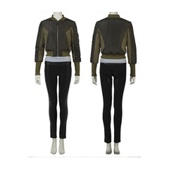 Ghost In The Shell 2017 The Major Motoko Kusanagi Brown Jacket Outfits Cosplay Costume