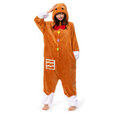 Gingerbread Man Cosplay Costume Pajamas Outfits Halloween Christmas Carnival Party Suit - OLAOLA