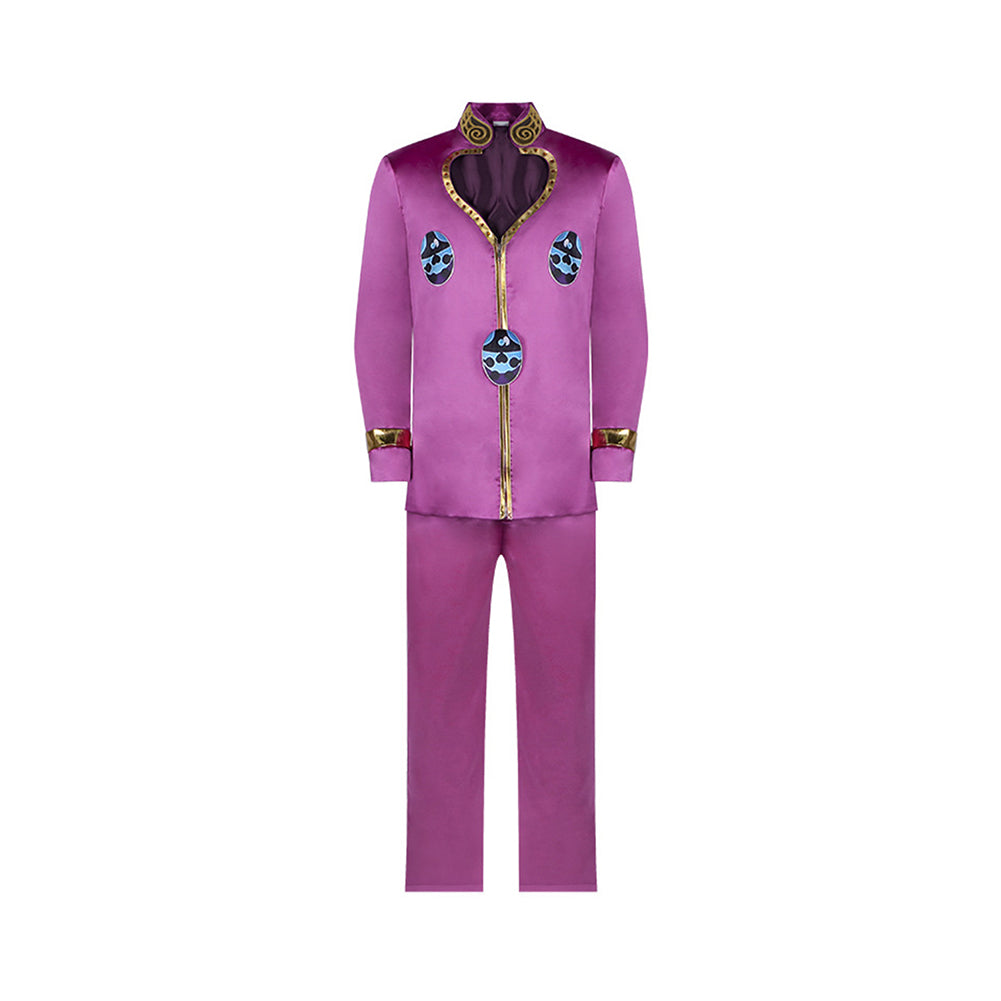 Giorno Giovanna Purple Suit Set Outfits Cosplay Costume Halloween Carnival Suit