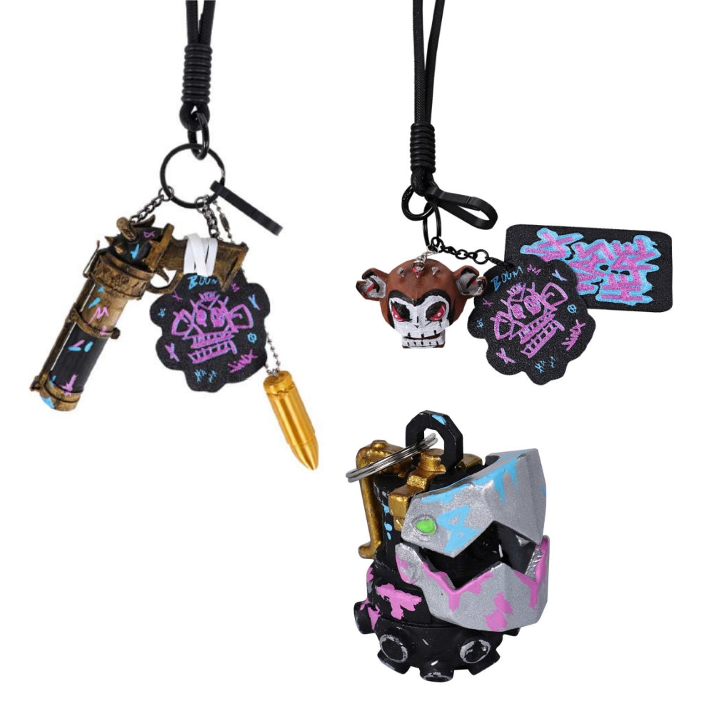 Arcane: League Of Legends 2 (2024) Jinx 3D Printing Keychain Bag Charms Decorations Cosplay Accessories Props