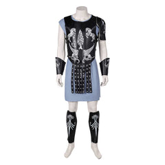 Gladiator 2 (2024) Maximus Black Blue Combat Uniform Outfits Cosplay Costume