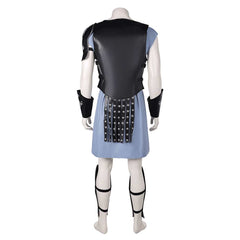 Gladiator 2 (2024) Maximus Black Blue Combat Uniform Outfits Cosplay Costume