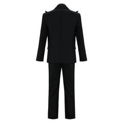Good Omens Crowley Demon Black Suit Set Outfits Halloween Cosplay Costume