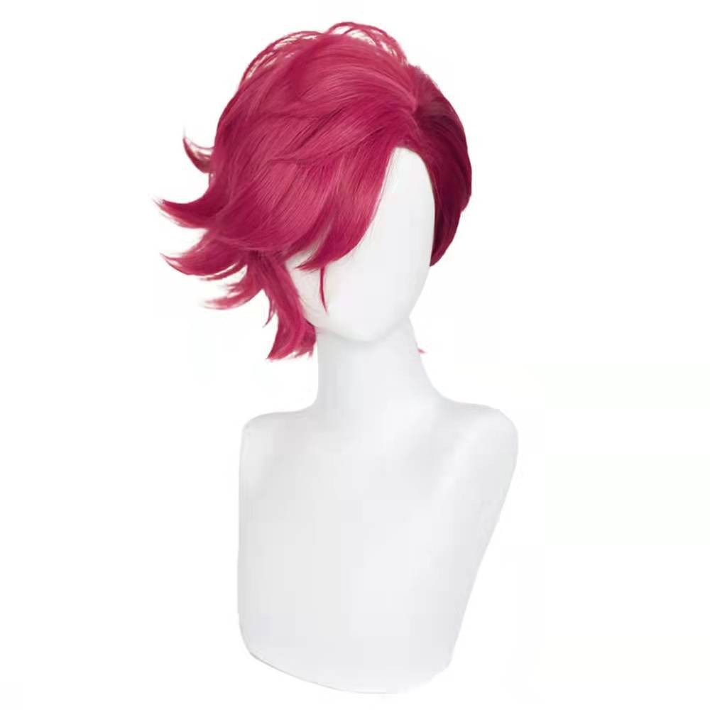 Game League of Legends LOL Vi The Piltover Enforcer Red Wig Cosplay Accessories Halloween Carnival Props