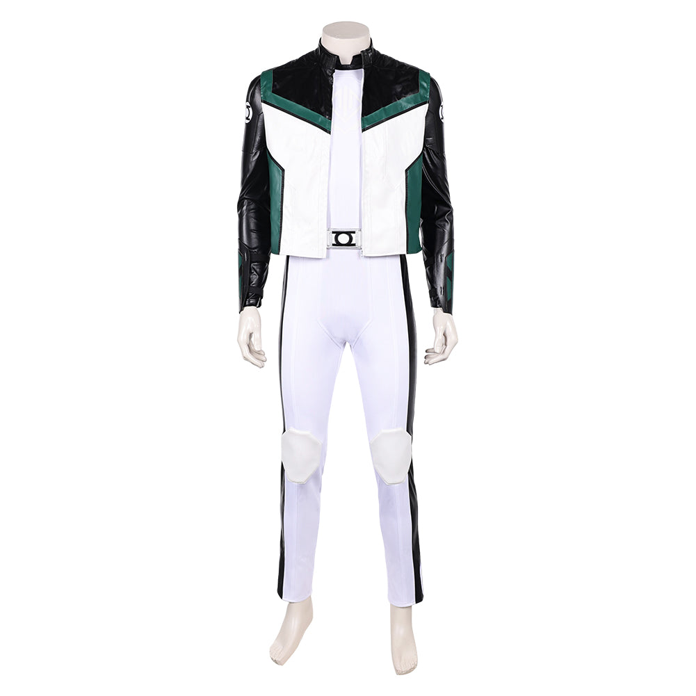 Green Lantern Black White Jumpsuit Jacket Set Outfits Cosplay Costume