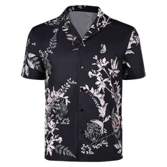 GTA 6 (2026) Jason Duval Black Printed Summer Shirt Outfits Cosplay Costume