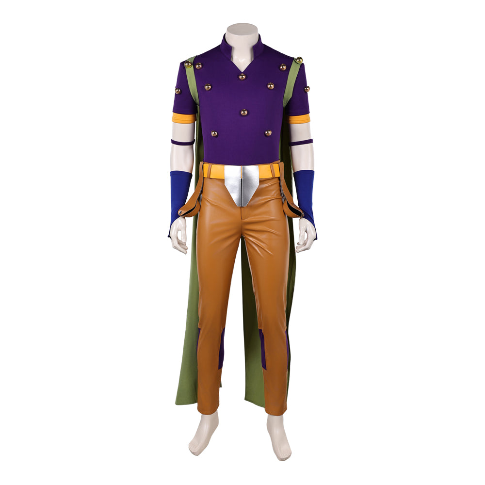 Gyro Zeppeli Purple Brown Cowboy Set Outfits Cosplay Costume Halloween Suit