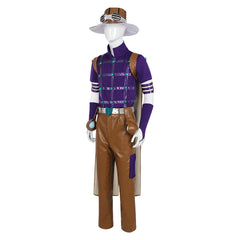 Gyro Zeppeli Purple Brown Set Cowboy Outfits Cosplay Costume Carnival Suit