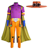 Gyro Zeppeli Purple Yellow Cowboy Set Outfits Cosplay Costume Suit