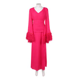 Hacks Season 5 (2026) Deborah Vance Pink Chiffon Dress Outfits Cosplay Costume