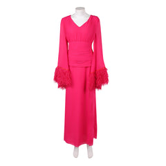 Hacks Season 5 (2026) Deborah Vance Pink Chiffon Dress Outfits Cosplay Costume