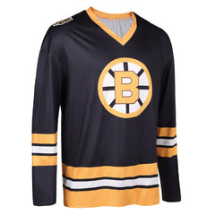 Happy Gilmore 2 (2025) Gilmore Black Yellow Long Sleeve Shirt Cosplay Costume