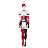 Harley Quinn Play Arts Kai Nurse Black Red Dress Set Outfits Cosplay Costume