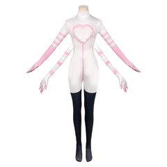 Hazbin Hotel 2 (2024) Angel Dust Four Arms White Jumpsuit Outfits Cosplay Costume