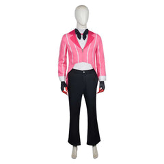 Hazbin Hotel 2 (2025) Alastor Pink Suit Cannibal Town Outfits Halloween Cosplay Costume