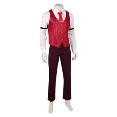 Hazbin Hotel 2 (2025) Alastor Red Vest Shirt Set Outfits Cosplay Costume