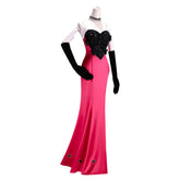 Hazbin Hotel 2 (2025) Angel Dust Losin' Streak Black Red Dress Set Outfits Cosplay Costume