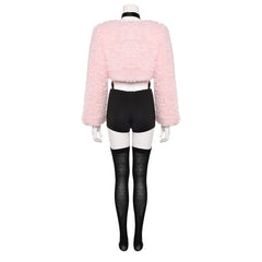 Hazbin Hotel 2 (2025) Angel Dust Pink Coat Black Set Outfits Cosplay Costume