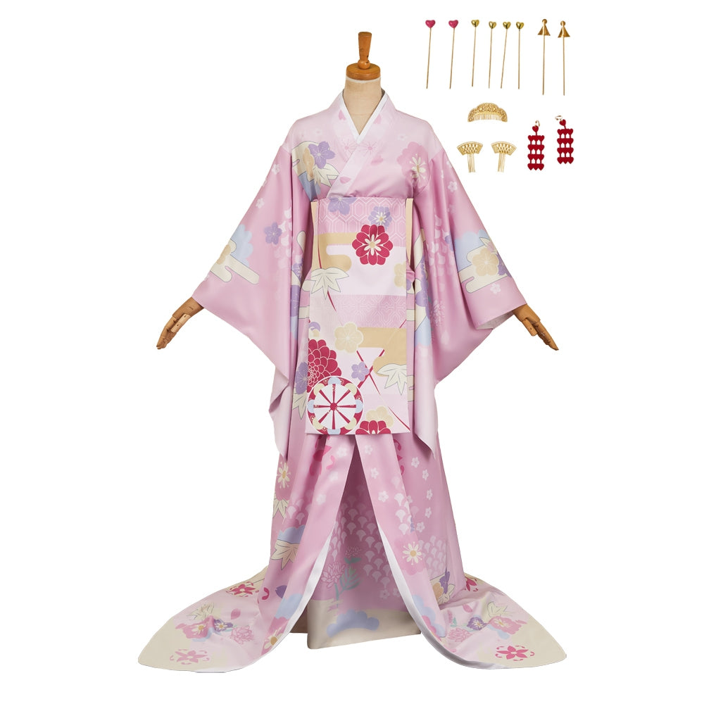 Hazbin Hotel 2 (2025) Angel Dust Pink Kimono Set Outfits Cosplay Costume