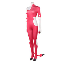 Hazbin Hotel 2 (2025) Blitz Red Jumpsuit With Tail Outfits Halloween Cosplay Costume