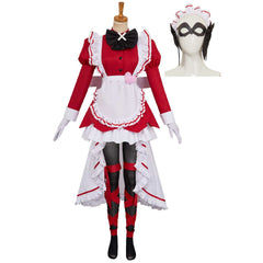 Hazbin Hotel 2 (2025) Carmilla Carmine Red Maid Set Outfits Halloween Cosplay Costume
