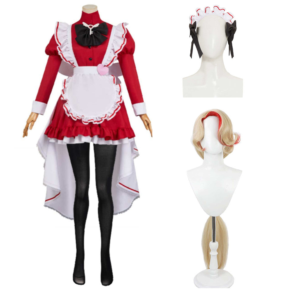 Hazbin Hotel 2 (2025) Charlie Morningstar Red Maid Set Outfits Halloween Cosplay Costume