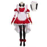 Hazbin Hotel 2 (2025) Cherri Bomb Red Maid Set Outfits Halloween Cosplay Costume