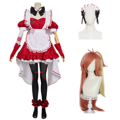 Hazbin Hotel 2 (2025) Cherri Bomb Red Maid Set Outfits Halloween Cosplay Costume