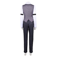 Hazbin Hotel 2 (2025) Sir Pentious Human Gray Suit Set Outfits Cosplay Costume