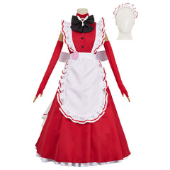 Hazbin Hotel 2 (2025) Vaggie Red Maid Set Outfits Halloween Cosplay Costume
