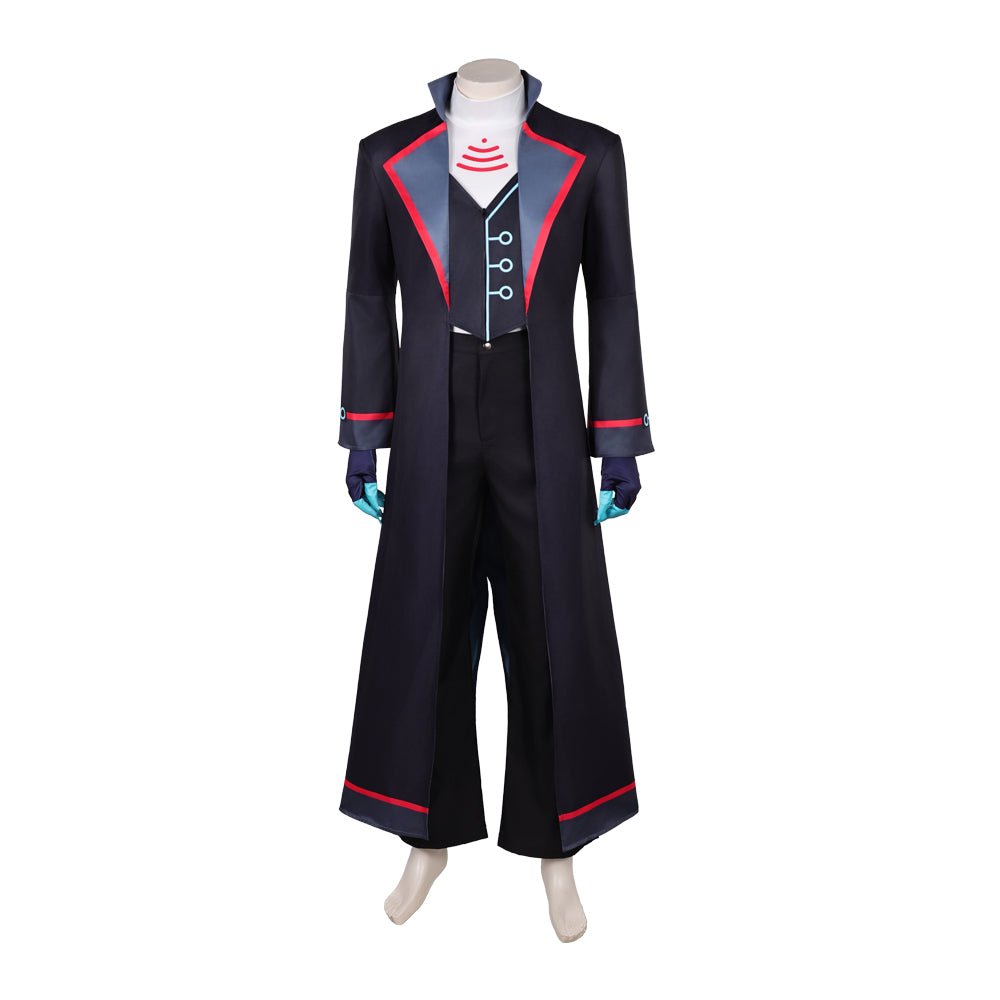 Hazbin Hotel 2 (2025) Vox Black Long Coat Suit Set Outfits Cosplay Costume
