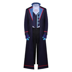 Hazbin Hotel 2 (2025) Vox Blue Long Coat Set Outfits Cosplay Costume Halloween Suit
