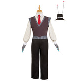 Hazbin Hotel 2 (2025) Vox Gray Vest Shirt Set Outfits Cosplay Costume