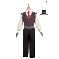 Hazbin Hotel 2 (2025) Vox Gray Vest Shirt Set Outfits Cosplay Costume