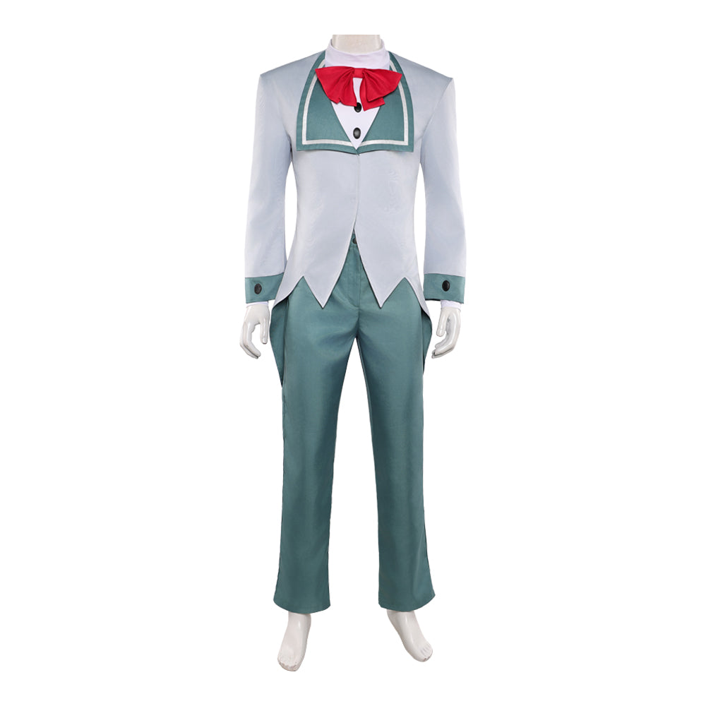 Hazbin Hotel 2 (2025) Vox Human Gray Green Suit Set Outfits Cosplay Costume
