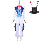Hazbin Hotel 2 (2025) Vox White Blue Suit Set Outfits Helluva Boss Cosplay Costume