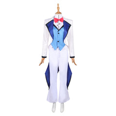 Hazbin Hotel 2 (2025) Vox White Blue Suit Set Outfits Helluva Boss Cosplay Costume