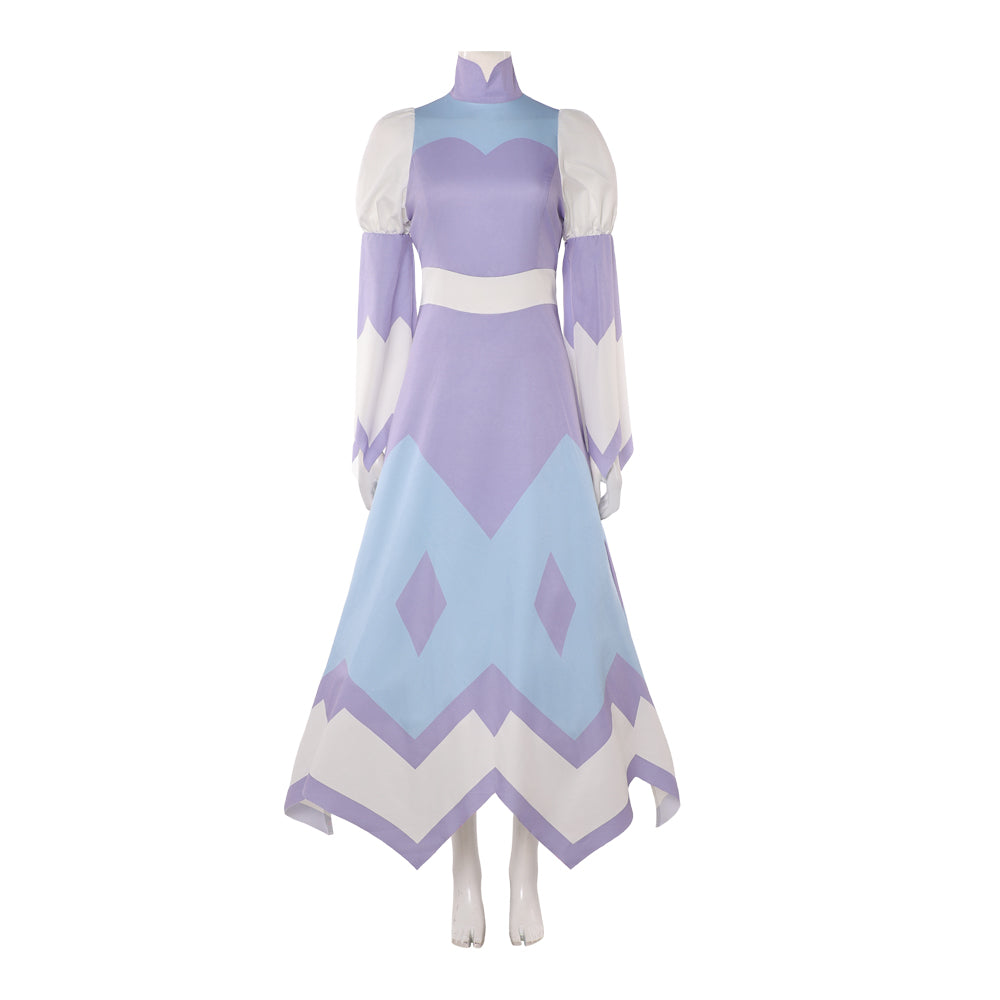 Hazbin Hotel Sera Purple Dress Cosplay Costume Halloween Carnival Suit
